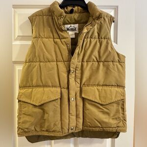 Woolrich Tan Puffer Vest Men’s Large Vintage